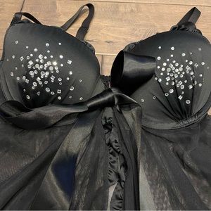 NWOT Victoria’s Secret Black Sexy Little Things Nighty size 34D